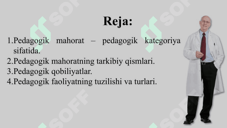 PEDAGOGIK MAHORAT VA UNING O ‘QITUVCHI FAOLIYATIDAGI O‘RNI 2