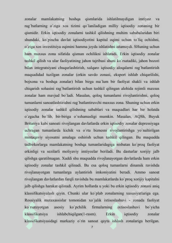 Erkin iqtisodiy xududlarning ijtimoiy iqtisodiy samaradorligini oshirish yo'llari 7