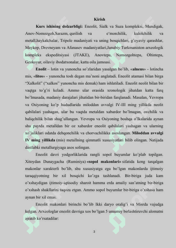Eronning eneolit va bronza davri yodgorliklari 3