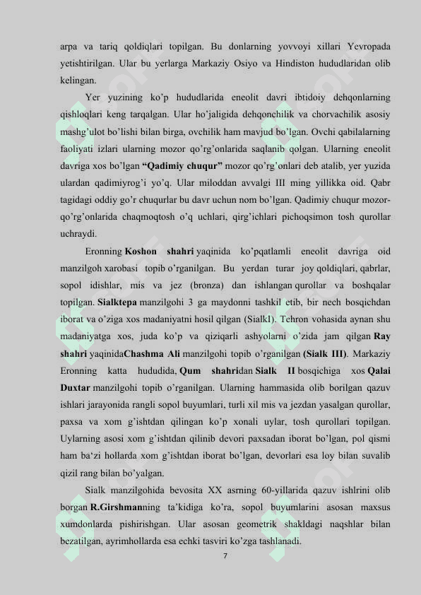Eronning eneolit va bronza davri yodgorliklari 7
