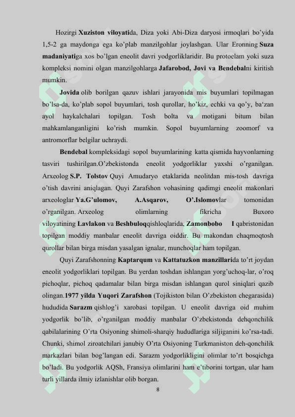Eronning eneolit va bronza davri yodgorliklari 8