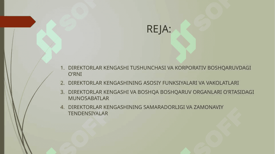 KORPORATIV TIZIMDA DIREKTORLAR KENGASHINING O'RNI VA ROLI 2
