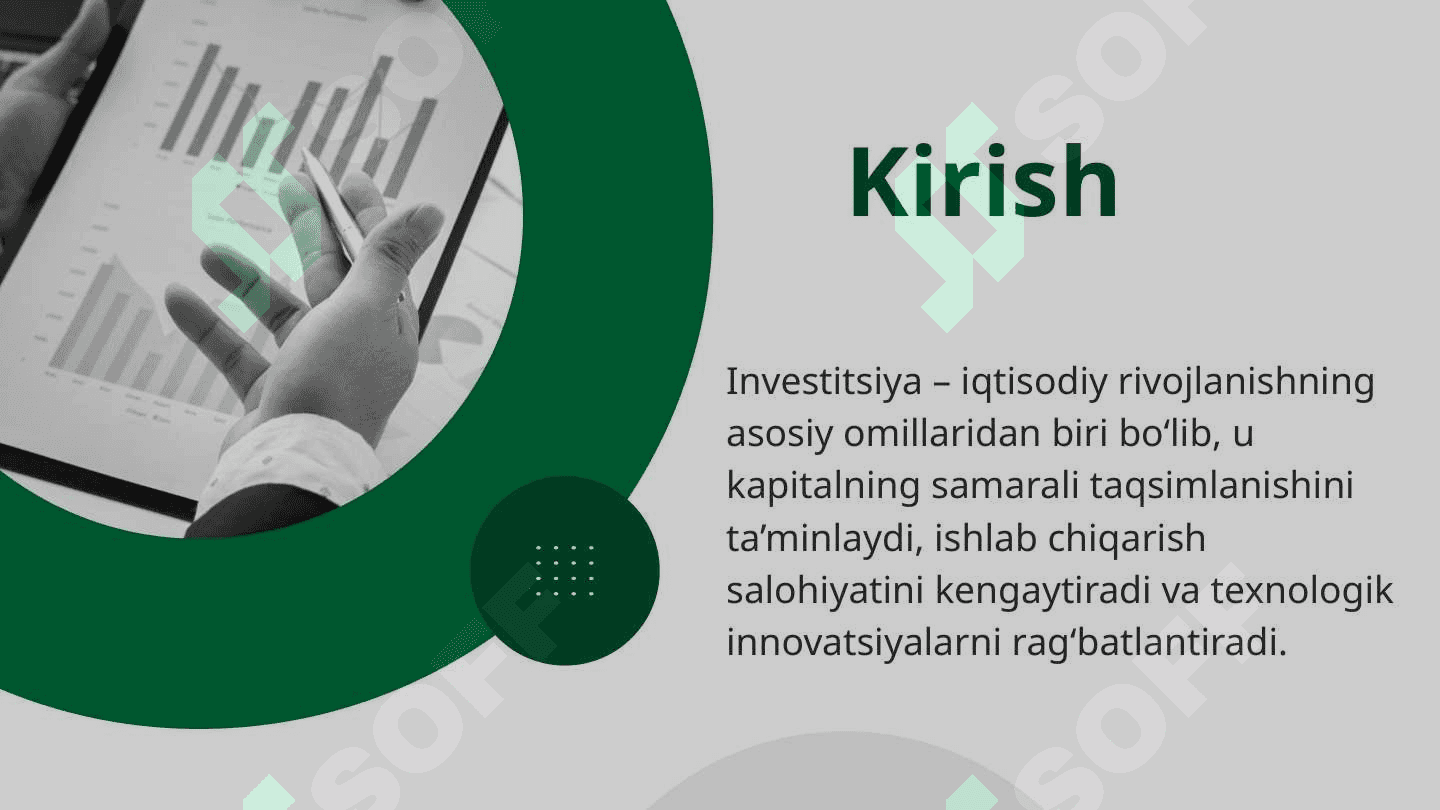 Investitsiya va uni moliyalashtirish manbalari 2
