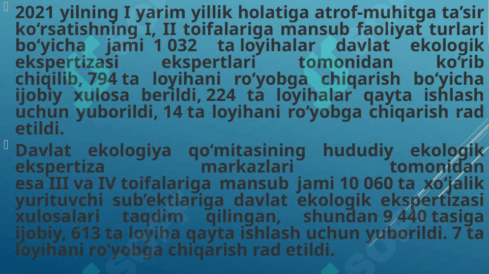 Iqlim o’zgarishi sharoitida tabiatni muhofaza qiluvchi shu jumaladan yer va tuproq resurslaridan oqilona foydalanish va muhofaza qilishga qaratilgan meyoriy huquqiy hujjatlar hamda fan ekalogik tarbiya, ta’lim, axbo 8