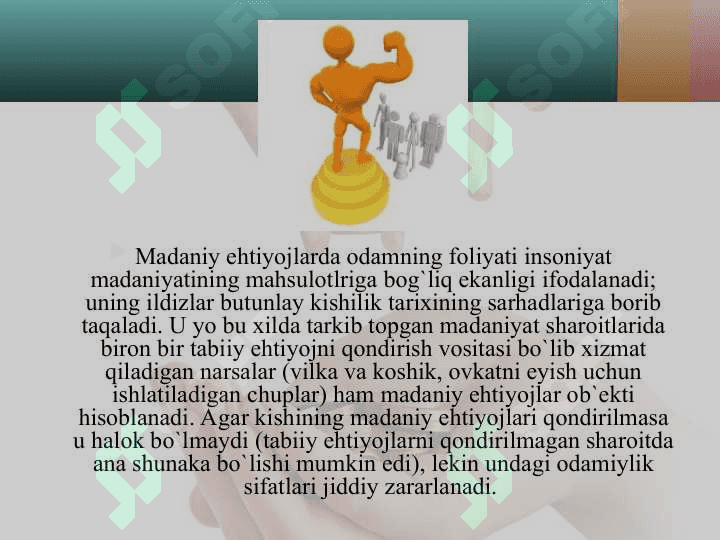 Ehtiyoj faollikni yuzaga keltiruvchi turtki sifatida va ehtiyoj o'rganish metodlari 4