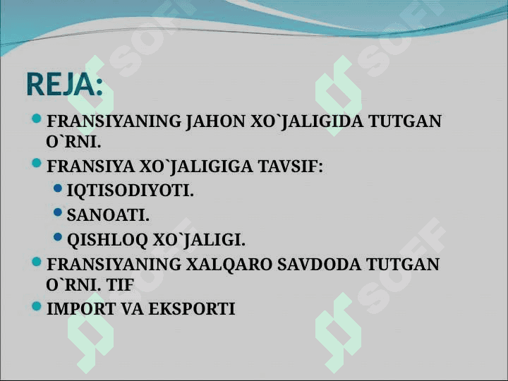 Fransiya respublikasining iqtisodiyoti 2