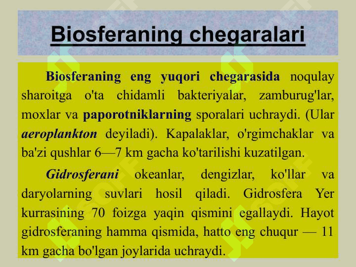ODAM VA BIOSFERA 7