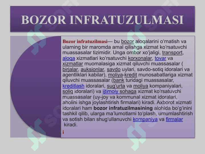 Respublikada bozor infratuzulmasining asosiy yo’nalishlari 3