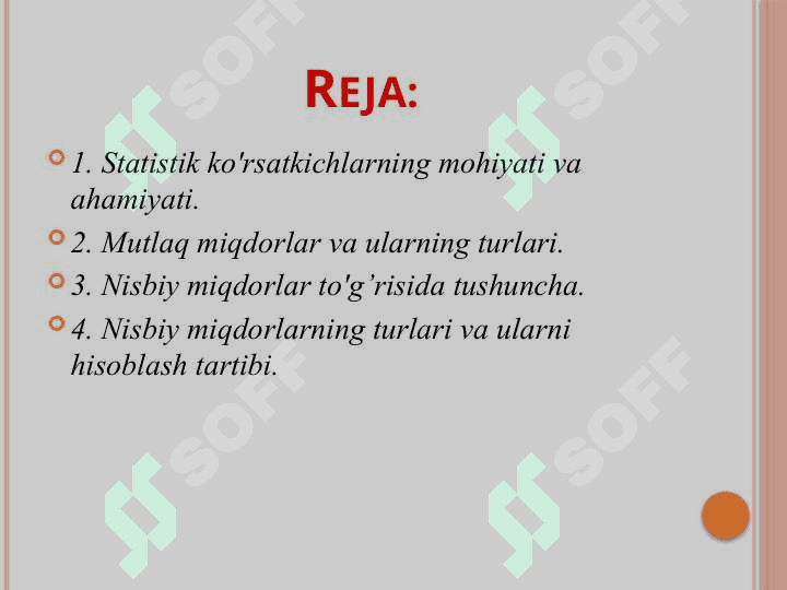 Tasviriy statistika ko’rsatkichlari” 2