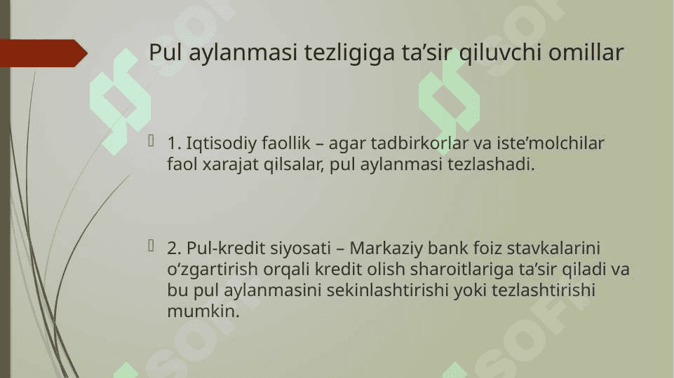 Pul Aylanish Tezligii 3