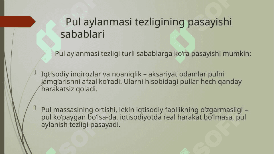 Pul Aylanish Tezligii 5