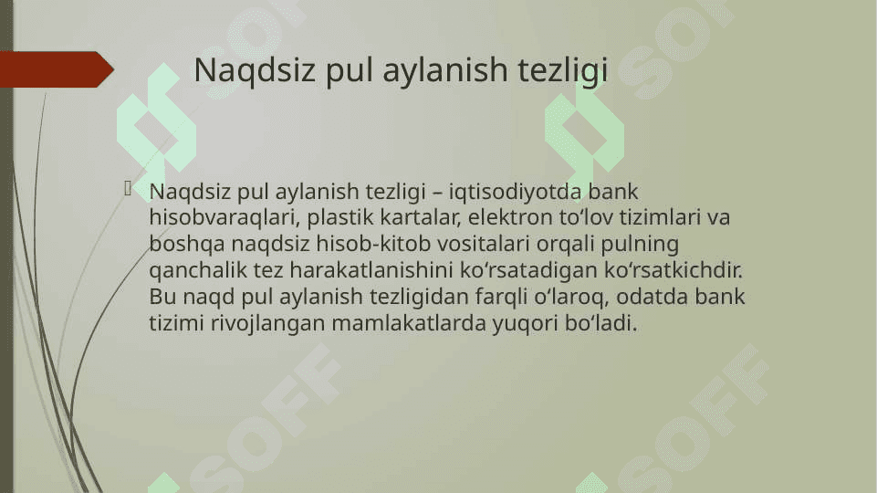 Pul Aylanish Tezligii 7