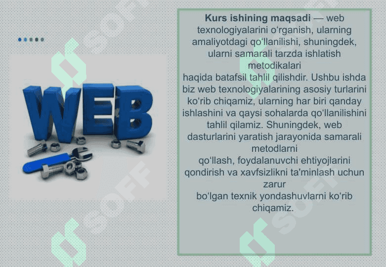 Web texnologiyalar va ulardan foydalanish metodikasi 5