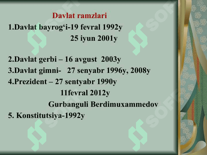 Turkmaniston davlati 7