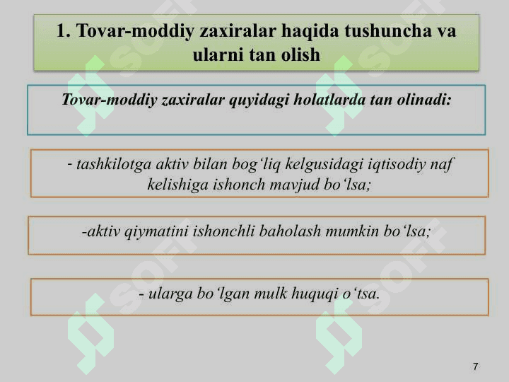 TOVAR-MODDIY ZAXIRALAR HISOBI 7