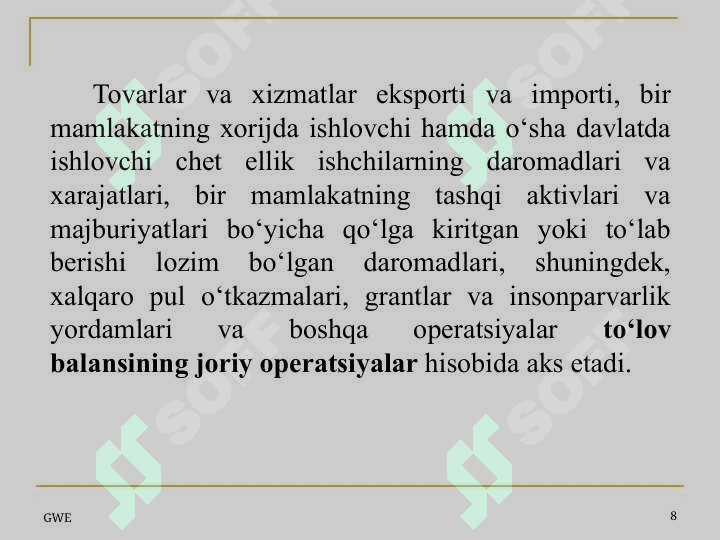 Xalqaro moliya munosabatlarida to‘lov balansini boshqarish 8