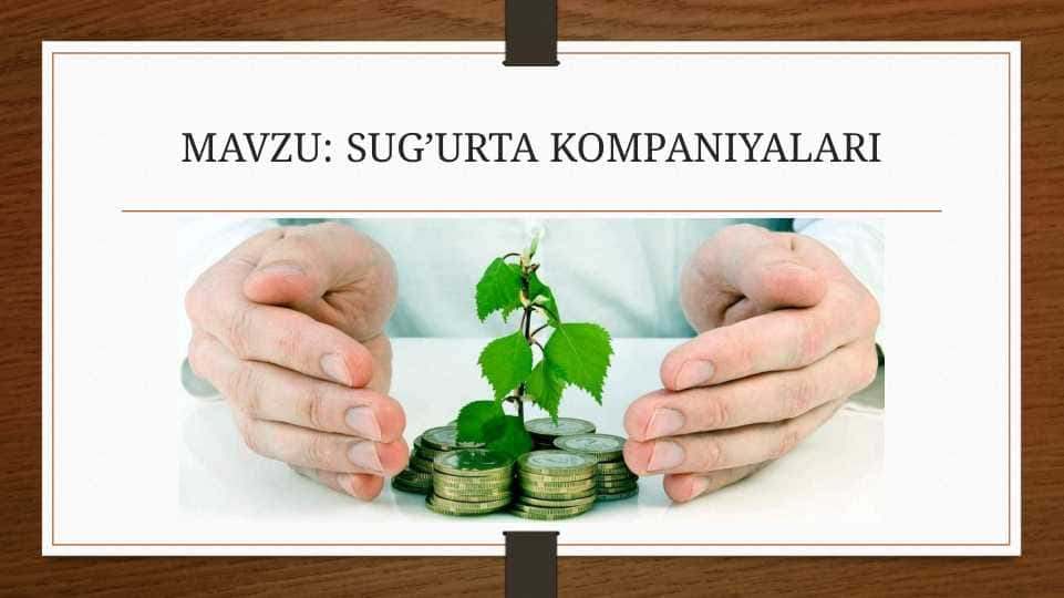 SUG’URTA KOMPANIYALARI 1