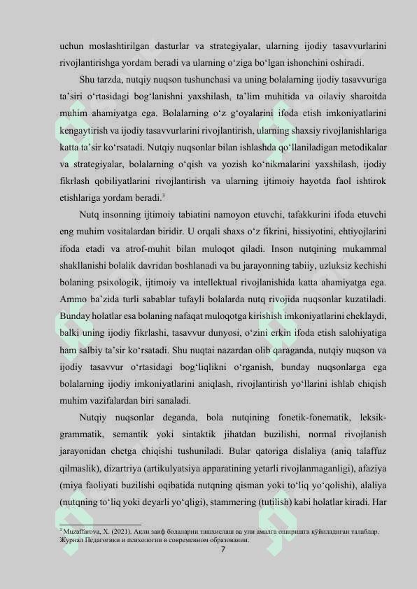 Nutqida nuqsoni bo‘lgan bolalarning ijodiy tasavvurini rivojlantirish 7