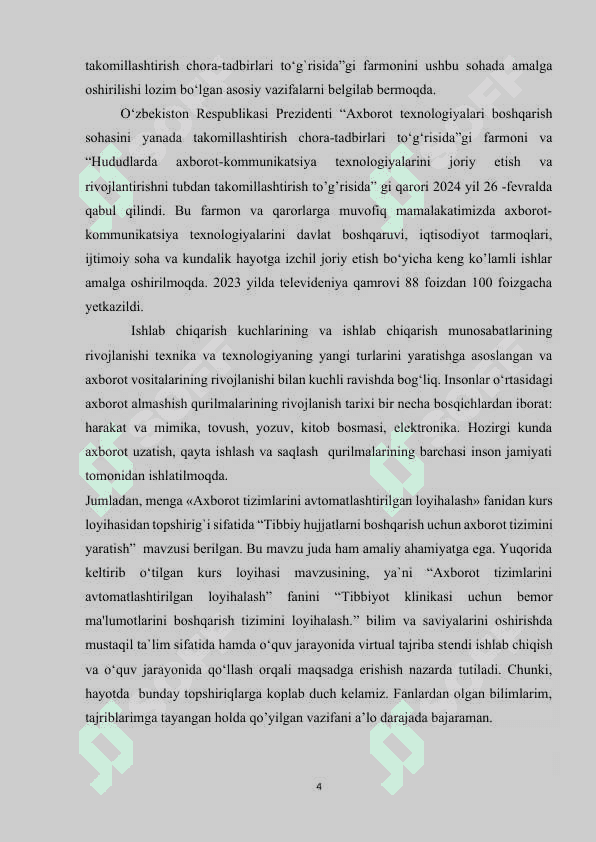 Tibbiy hujjatlarni boshqarish uchun axborot tizimini nazariy asoslari 3