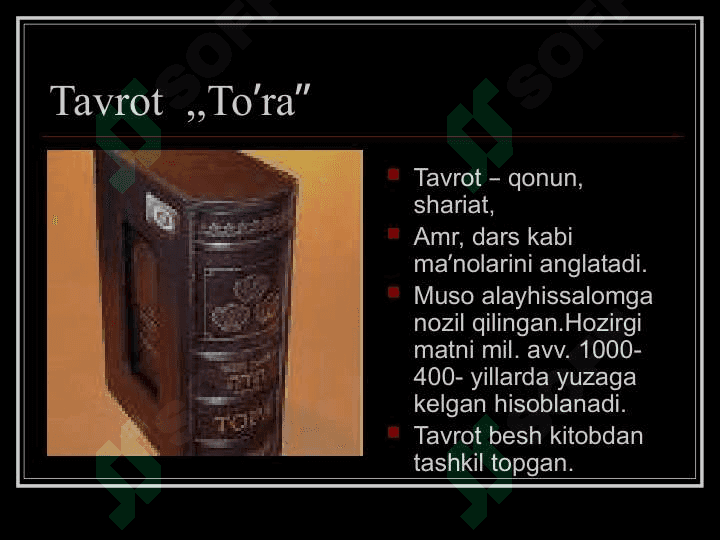 Yahudiylik ta'limoti an'ana marosimlari 6