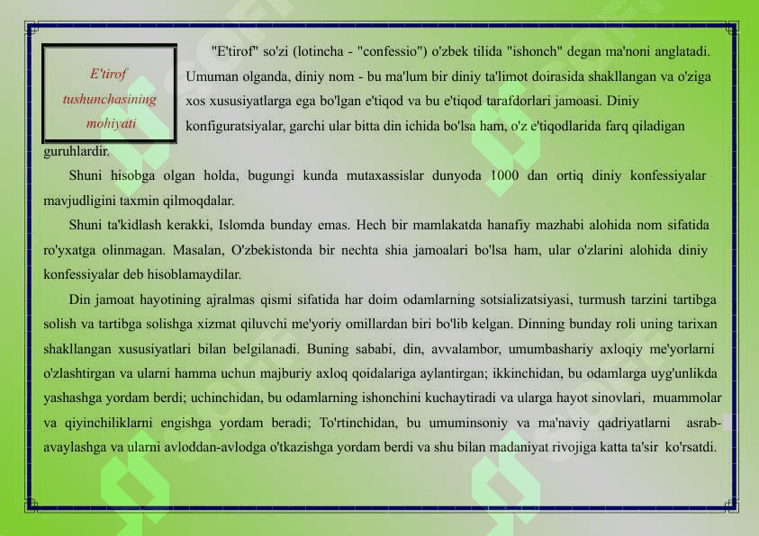 Yangi diniy harakatlarning zamonaviy faoliyat uslublari. 2