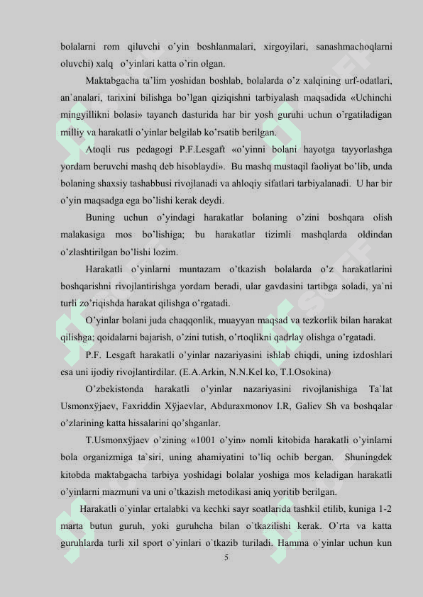 FUTBOL TO'GARAGIGA QATNASHUVCHI TALABALARNI TAYYORGARLIGINI HARAKATLI O'YINLAR ORQALI RIVOJLANTIRISHNING VOSITA VA USULLARI 5