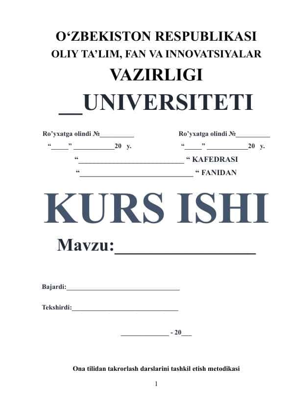 Ona tili takrorlash darslarini tashkil qilish 1