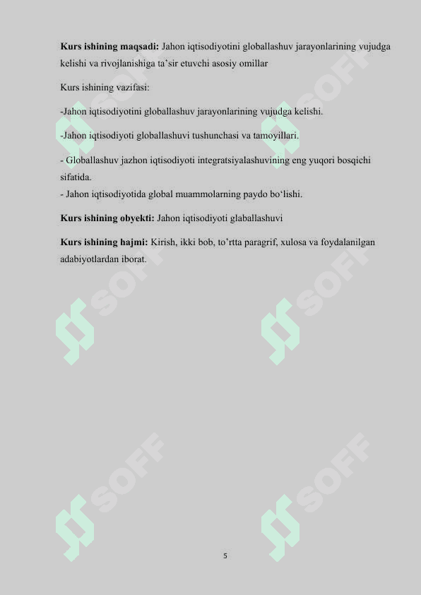 Glоbаllаshuvning аfzаlliklаri 5