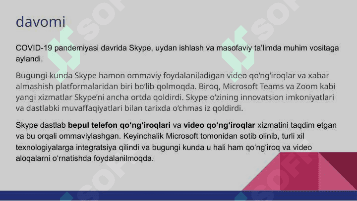 Skype haqida slayd 3