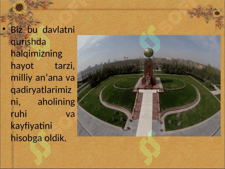 Milliy taraqqiyotning ma’naviy-g'oyaviy asoslari 6