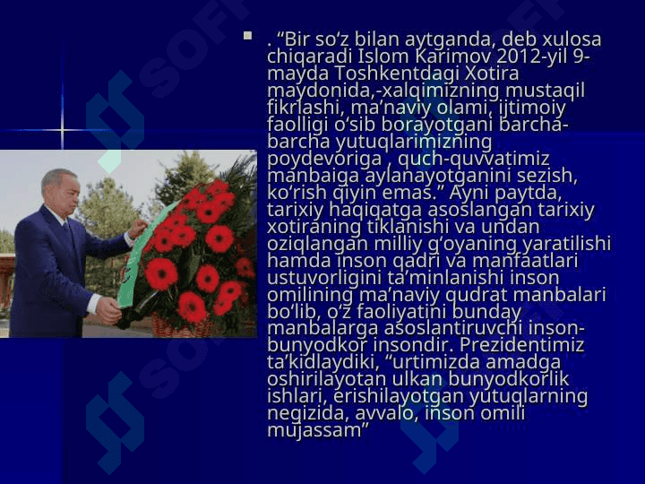Tarixiy xotira milliy  g`oya rivojlantrishdagi ijtimoiy ma’anaviy omil. 3