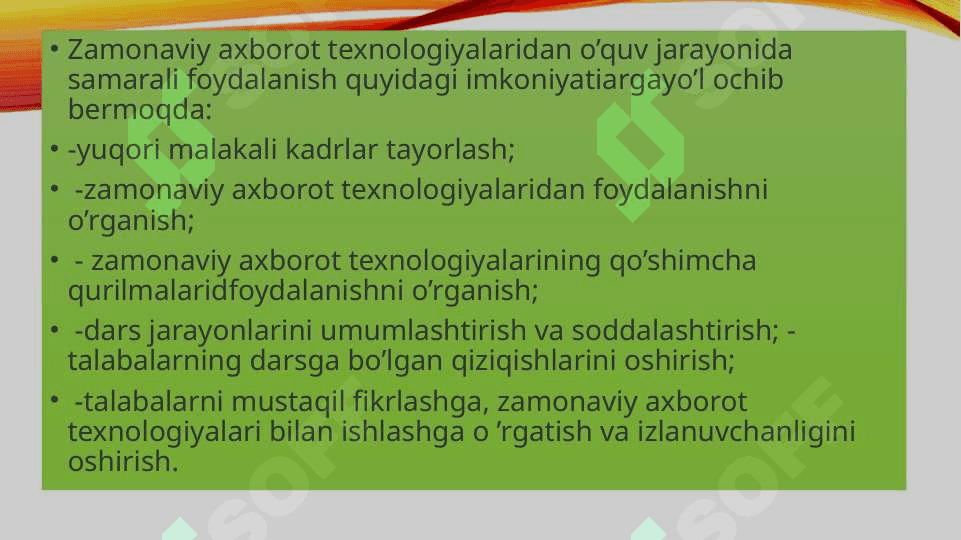 KATTALARNI O’QITISHDA MASOFALI TA’LIM TEXNOLOGIYALARI 3