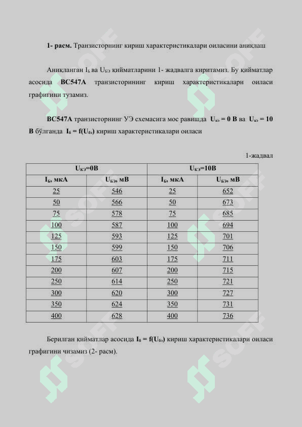 Мавзу: «УМУМИЙ ЭМИТТЕР СХЕМАСИ БЎЙИЧА ЙИҒИЛГАН БИПОЛЯР ТРАНЗИСТОРЛИ КУЧАЙТИРГИЧ КАСКАДИНИ ҲИСОБЛАШ» 3