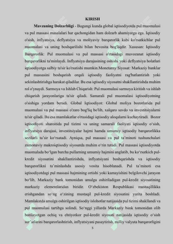 Pul muomalasini tashkil qilish va pul massasi 8
