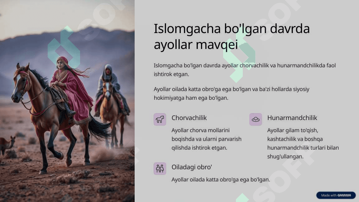 O‘rta asrlarda O‘rta Osiyodagi
ayollar roli 2
