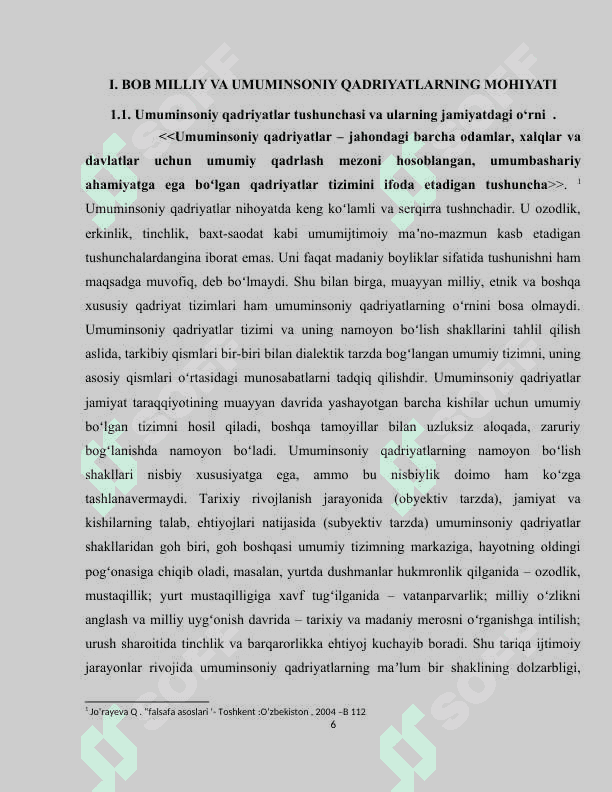 Yoshlarni milliy va umuminsoniy qadriyatlarga sodiqlik ruhida tarbiyalashning dolzarb vazifalari 6