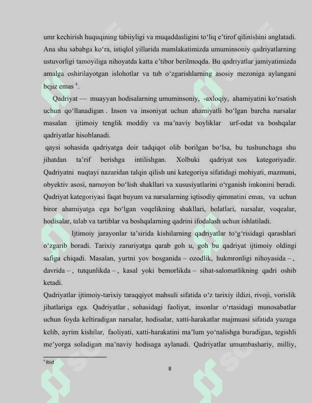 Yoshlarni milliy va umuminsoniy qadriyatlarga sodiqlik ruhida tarbiyalashning dolzarb vazifalari 8