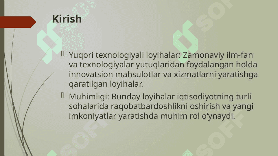 Yuqori texnologiyali loyihalarning hayot davrlari 3