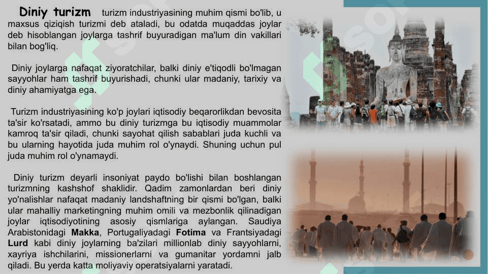 Diniy  turizm.Dunyo bo'ylab diniy  turizm 4