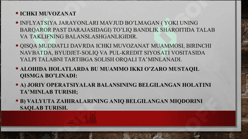 Ochiq iqtisodiyotda makroiqtisodiy siyosat. mandell fleming modeli 7