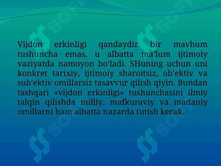 Din va vijdon erkinligi 6