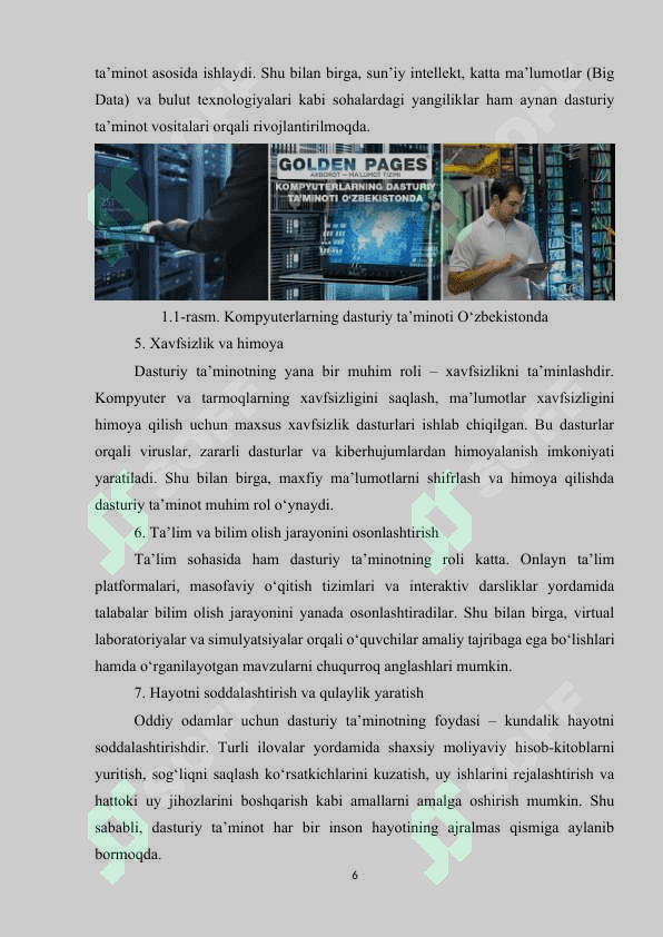 Kompyuterning dasturiy ta’minoti 6