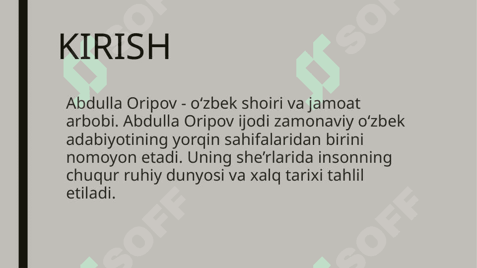 Abdulla Oripov  «Sohibqiron» dramasi 2
