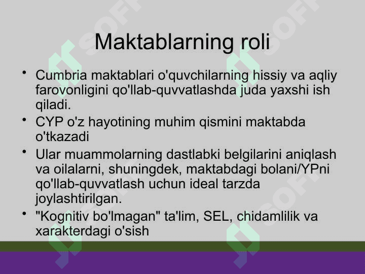 Bolalar va yoshlarning hissiy barqarorligi va ruhiy farovonligini o'rganish bo'yicha tadbirlar 8