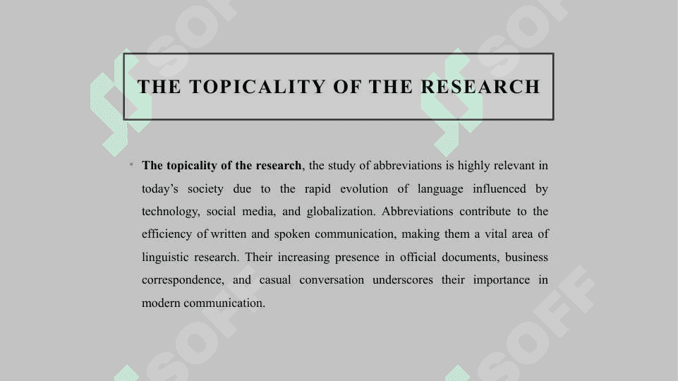 Role of Abbreviation in Modern english 2