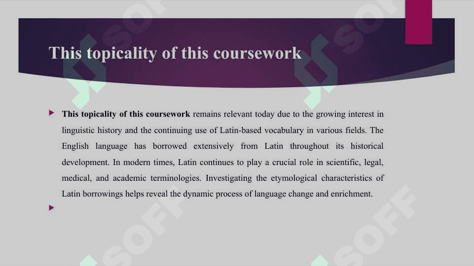 Etymological Characteristic of Latin borrowings in Modern English 2