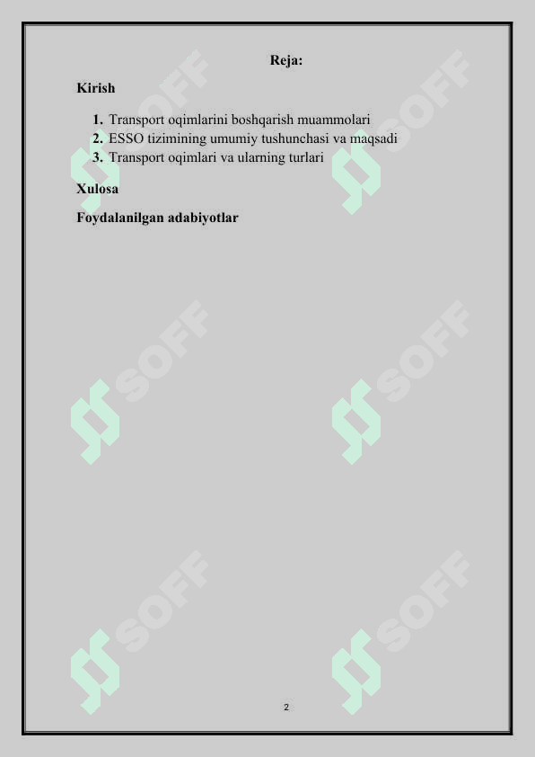O‘qlarni sanash orqali yo‘lning bo‘sh bandligini nazorat qilish tizimi(ESSO) M.docx 2