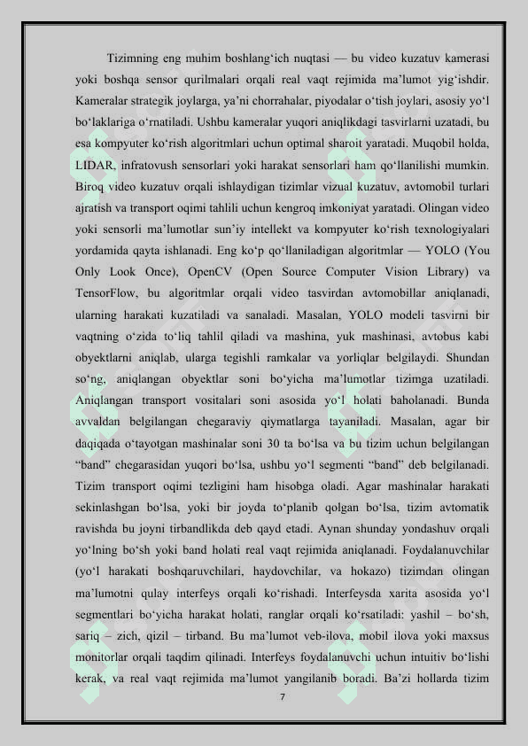 O‘qlarni sanash orqali yo‘lning bo‘sh bandligini nazorat qilish tizimi(ESSO) M.docx 7