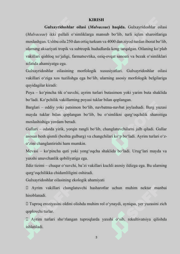 Gulxayridoshlar oilasi 3