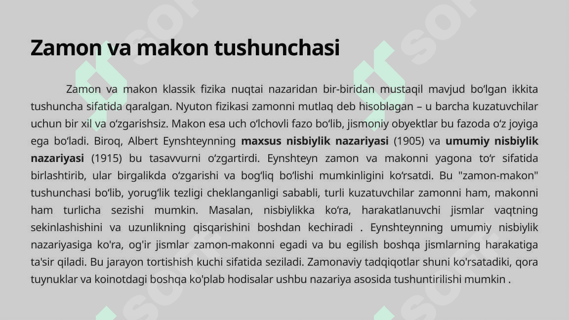 Nisbiylik nazariyasi 4